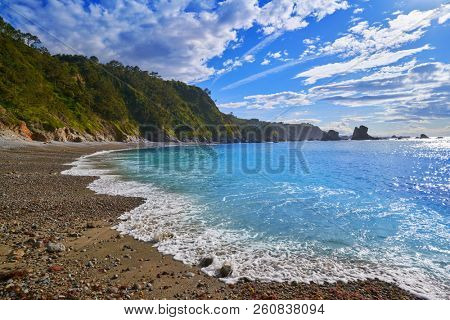 Playa del Silencio in Cudillero Asturias from Spain