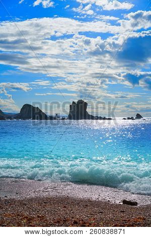 Playa del Silencio in Cudillero Asturias from Spain