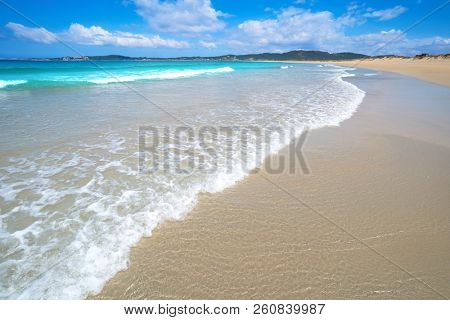 Espineiro Lanzada beach in Pontevedra of Galicia in Sanxenxo also Sanjenjo at Spain