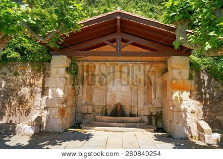 Ribadesella fonte de Cay fountain in Asturias of Spain