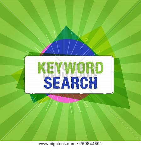 Handwriting Text Writing Keyword Search. Concept Meaning Using Word Or Term To Look Correct Subject 