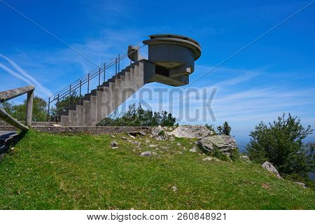Mirador del Fitu viewpoint Fito in Asturias of Spain