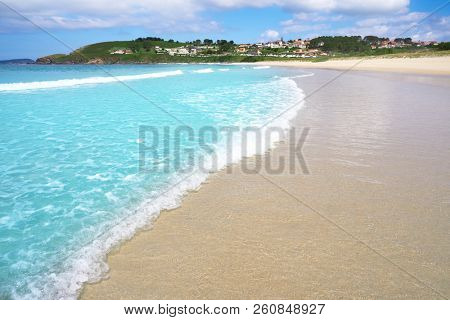Montalvo beach in Pontevedra of Galicia in Sanxenxo also Sanjenjo at Spain