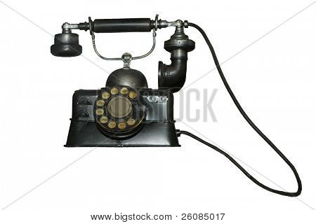 Telefono antico isolata on white