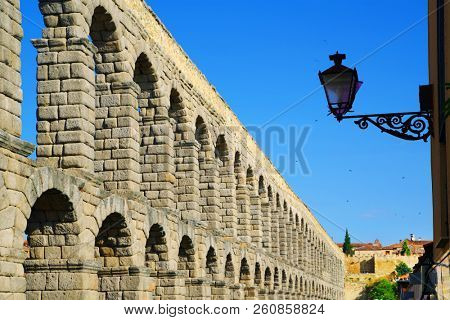 Roman aqueduct of Segovia, Spain, declared World Heritage Sites by UNESCO, Europe