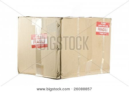 Spedizione fragile box isolata on white