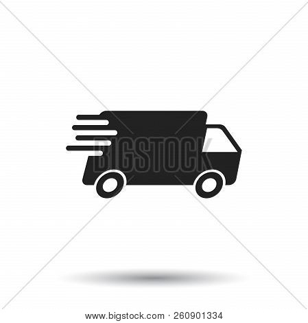 Delivery Truck Vector Illustration. Fast Delivery Service Shippi