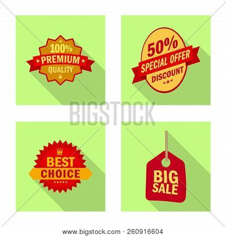Vector Illustration Of Emblem And Badge Icon. Collection Of Emblem And Sticker Vector Icon For Stock