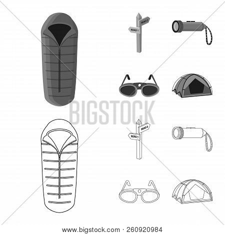 Isolated Object Of Mountaineering And Peak Icon. Collection Of Mountaineering And Camp Vector Icon F