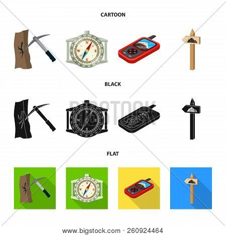 Vector Illustration Of Mountaineering And Peak Icon. Collection Of Mountaineering And Camp Vector Ic