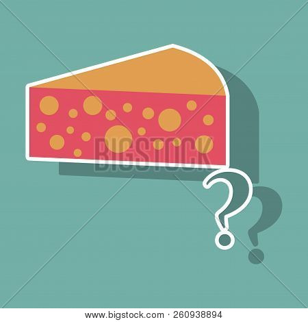 Cheese Vector Icon. Sticker Symbol For Web. Logo Illustration.
