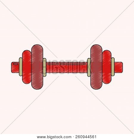 Flat Shading Style Icon Dumbbell Sport, Fitness,