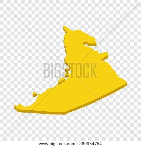 Map Uae Isometric Icon 3d On A Transparent Background Illustration