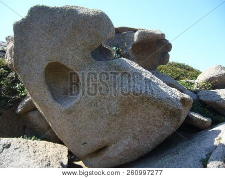 Granite Rocks With Mediterranean Vegetation, Capo Testa, Santa Teresa Gallura, Italy