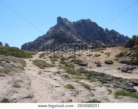 Granite Rocks With Mediterranean Vegetation, Moon's Valley, Capo Testa, Santa Teresa Gallura, Italy