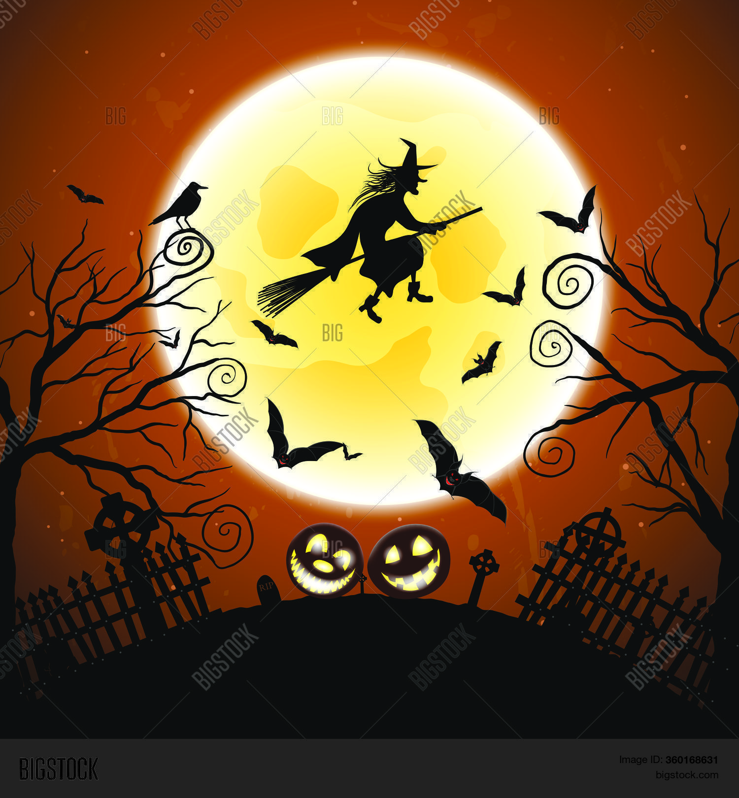 Ensemble De Barriere De Halloween Vecteurs Libres De Droits Et Plus D Images Vectorielles De Arbre Istock