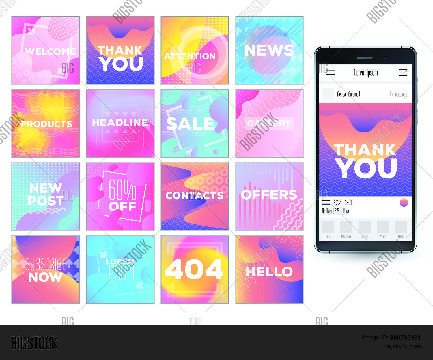 Social Network Mockup Vector & Photo (Free Trial) Bigstock