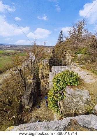 Rocks Of The Hessigheimer Felsengaerten Near Town Of Mundelsheim