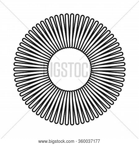 Vector Illustration Of Coil And Plastic Symbol. Graphic Of Coil And Spiral Stock Vector Illustration