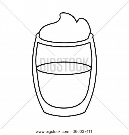 Isolated Object Of Coffee And Glass Symbol. Graphic Of Coffee And Mood Stock Vector Illustration.