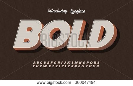 Modern Bold Font Design, Alphabet Letters And Numbers.