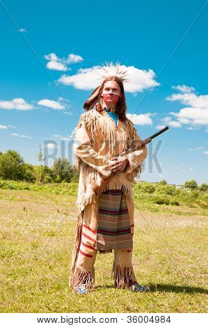 North American Indian in full dress