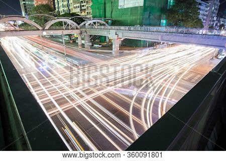 Yangon, Myanmar : December-16-2016 : The Crossroads Of Sule Pagoda Road And Mahabandoola Road Where 