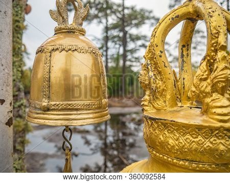 Buddha Bell On Lanpresrinakarin On Top Of Phu Kradueng Mountain  In Loei City Thailand.phu Kradueng 
