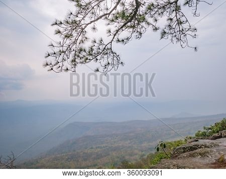 Beautiful Scenery View From Phu Kradueng Mountain National Park In Loei City Thailand.phu Kradueng M