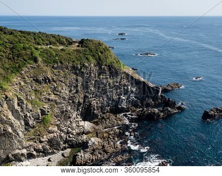 Morning View Of Tengu No Hana Observation Point, One Of The Main Viewpoints On Cape Ashizuri - Ashiz
