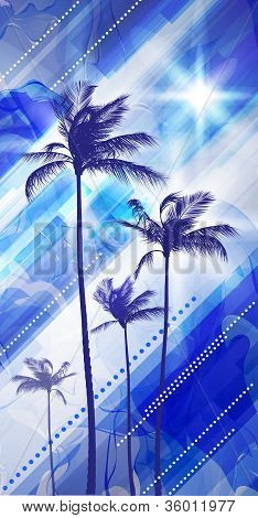 Abstract palm tree background