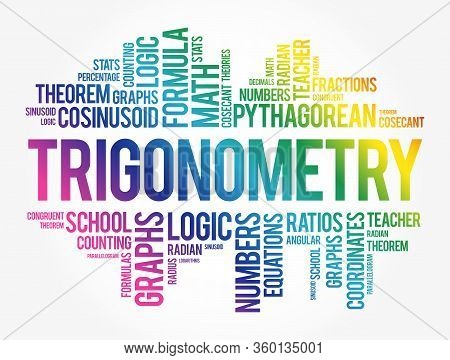 Trigonometry Word Cloud Collage, Education Concept Background
