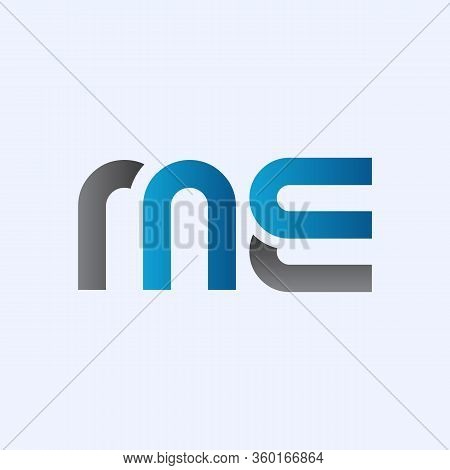 Initial Me Letter Logo Vector Template. Abstract Letter Me Logo Design. Minimalist Linked Letter Tre