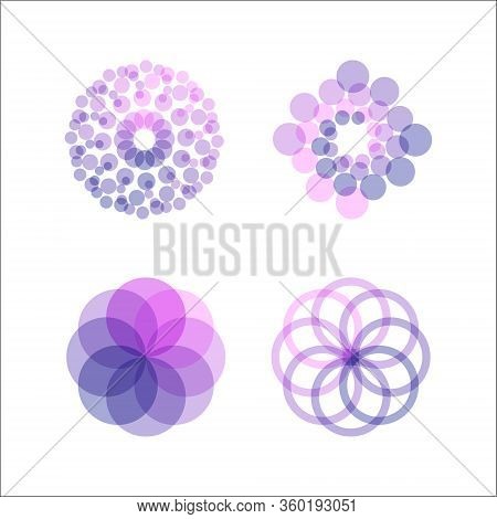 Stock Vector Illustration Set Of Abstract Round Sign