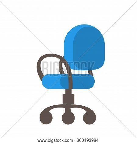 Computer Chair Vector Computer Blue Chair. Vector & Photo (Free Trial) | Bigstock
