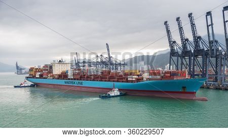 Yantian, China - November 15: Container Vessel Call At Port Yantian On November 15, 2018 In Yantian,