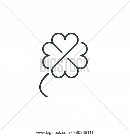 Clover. Outline Icon. Nature Vector Illustration