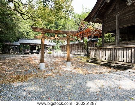 Kochi, Japan - April 6, 2018: On The Grounds Of Historic Tosa Shrine, Designated As Important Cultur