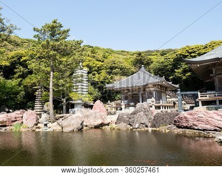 Tosashimizu, Japan - April 8, 2018: On The Grounds Of Kongofukuji, Temple Number 38 Of Shikoku Pilgr