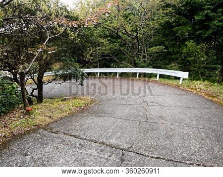 Narrow Winding Mountain Road Leading To Konomineji, Temple Number 27 Of Shikoku Pilgrimage - Kochi P