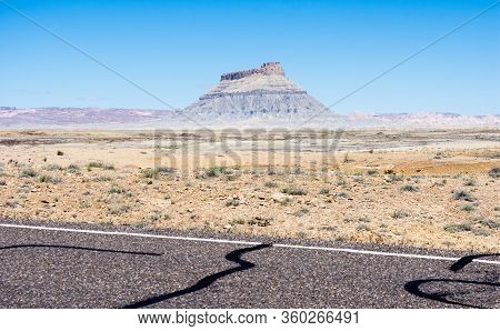 View Of Factory Butt From State Rout 24 In Utah, Usa