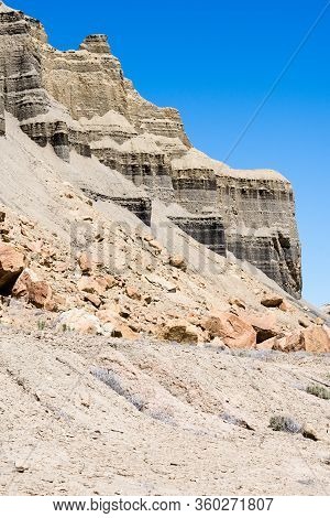 Beautiful Sandstone Rock Formations Along Scenic State Route 24 Near Caineville - Utah, Usa