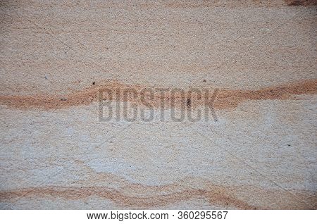 White Sandstone With Brown Veins, Natural Stone Texture Close-up.