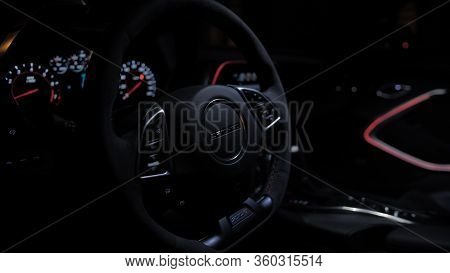 Tomsk, Russia - March 30, 2020: Chevrolet Camaro Zl1 The Exorcist Interior