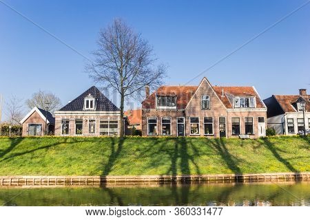 Historic Houses At The Canal Of Steenwijk, Netherlands