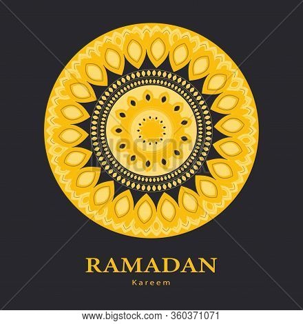 Ramadan Greeting Template. Muslim, Arbic, Islamic Ornament - Seamless Pattern, Indian Mandala Line O