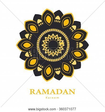 Ramadan Greeting Template. Muslim, Arbic, Islamic Ornament - Seamless Pattern, Indian Mandala Line O