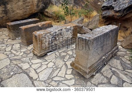 Gobustan National Park, The Oldest Settlement In Azerbaijan, Is Protected By Unesco. Gobustan, Azerb