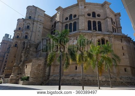 The Cathedral Of Málaga, A Roman Catholic Church In Málaga City, Spain. It Is In The Renaissance Arc