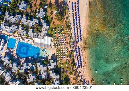 Pernera Beach In Agia Napa, Cyprus, Top View